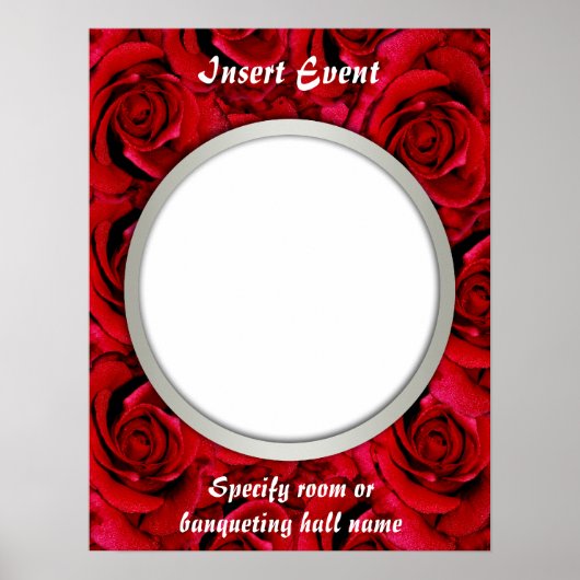 Sjabloon rode rozen posters - aanpasbaar (Voorkant)