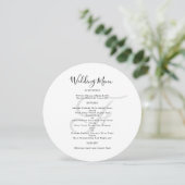 Sjabloon Rond Monogram Weddenschap Kaart (Staand voorkant)