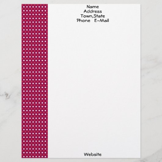 Sjabloon rood, wit en maroon Letterhead Briefhoofd Sjabloon (Voorkant)