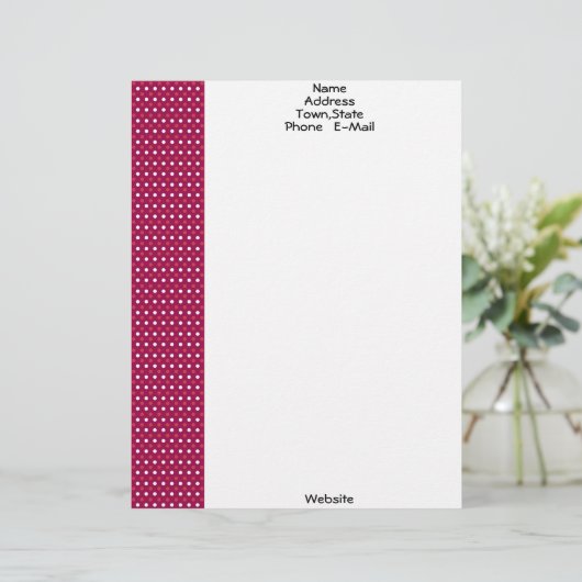 Sjabloon rood, wit en maroon Letterhead Briefhoofd Sjabloon (Staand voorkant)