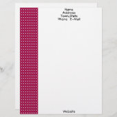 Sjabloon rood, wit en maroon Letterhead Briefhoofd Sjabloon (Voorkant / Achterkant)