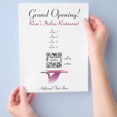 Sjabloon Rosa's Italiaanse restaurant Flyer (Hand)