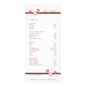 Sjabloon roze en bruin Sakura Spa Menu (Voorkant)