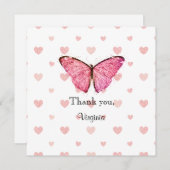Sjabloon roze en witte glitter Butterfly (Voorkant / Achterkant)