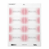 Sjabloon Roze Rose Gold Glitter Kijk er elegant Wi Etiket (Full Sheet)