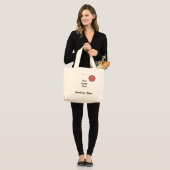 Sjabloon roze ventilatorlint grote tote bag (Voorkant (model))