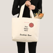 Sjabloon roze ventilatorlint grote tote bag (Voorkant (product))