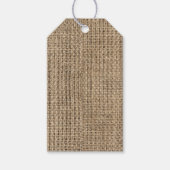 Sjabloon - Rustic Burlap Cadeaulabel (Voorkant)