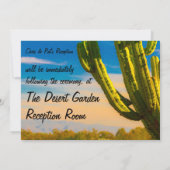 Sjabloon Saguaro Cactus woestijn bruiloft / recept Kaart (Achterkant)