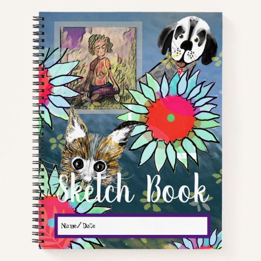 Sjabloon Schetsboek Teksten en kunstwerken aanpass Notitieboek (Voorkant)