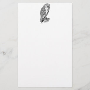 Sjabloon  screech Owl Bird Illustrator Briefpapier