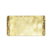  Sjabloon Sequin Gold Bokeh Etiket (Voorkant)