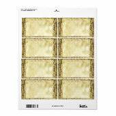 Sjabloon Sequin Gold Bokeh Etiket (Full Sheet)