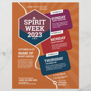 Sjabloon Spirit Week Flyer