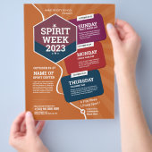 Sjabloon Spirit Week Flyer (Hand)