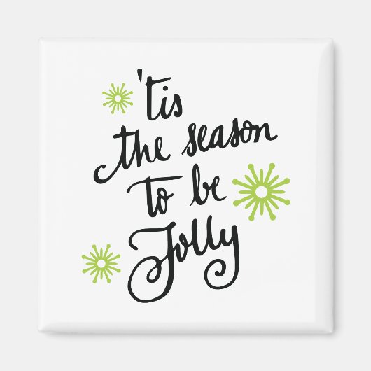 Sjabloon Square Magnet Magneet (Voorkant)