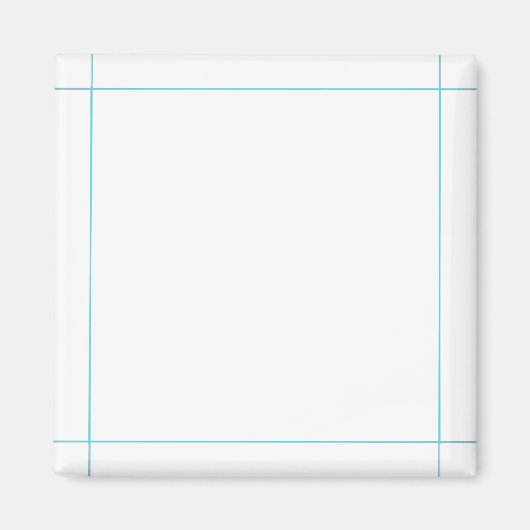 Sjabloon Square Magnet Magneet (Voorkant)