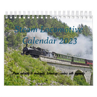 Sjabloon stoomlocomotief kalender 2023
