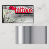 Sjabloon tekenend tattoo visitekaartje (Voorkant / Achterkant)