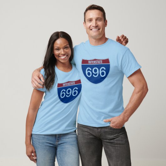 Sjabloon tekst INTERSTATE DRIE DIGITALE NUMMERS T-shirt (Unisex)