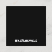 Sjabloon tekst zwart-wit en wit vierkante visitekaartje (Voorkant)