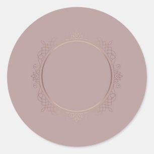 Sjabloon Toevoegen Tekst Elegante Moderne Roze Gou Ronde Sticker
