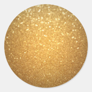 Sjabloon Trendy Gouden Glitters Moderne Elegantie Ronde Sticker