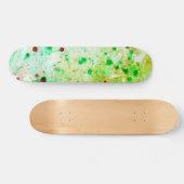 Sjabloon Trendy Yellow Green Modern Abstract Skateboard (Horizontaal)
