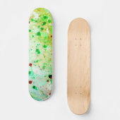 Sjabloon Trendy Yellow Green Modern Abstract Skateboard (Voorkant)