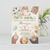 Sjabloon uitnodiging feestdag voor verjaardagsfees (Staand voorkant)