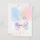 Sjabloon uitnodiging geslacht bekendmaking feest (Achterkant)