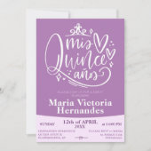 Sjabloon uitnodiging Quinceañera (Voorkant)