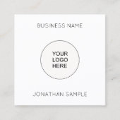 Sjabloon Upload uw bedrijf Logo Vierkante Visitekaartje (Voorkant)