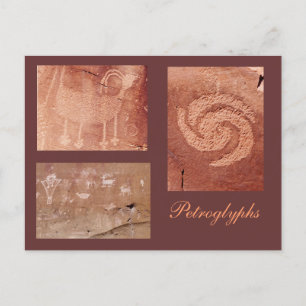 Sjabloon van Ancient Rock Art Briefkaart