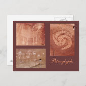 Sjabloon van Ancient Rock Art Briefkaart (Voorkant / Achterkant)