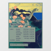 Sjabloon van  Art Nouveau Vape Shop Hours Raamsticker (Vel)