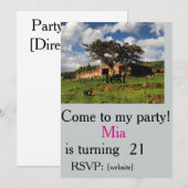 sjabloon van chacharas-uitnodigingen kaart (Voorkant / Achterkant)