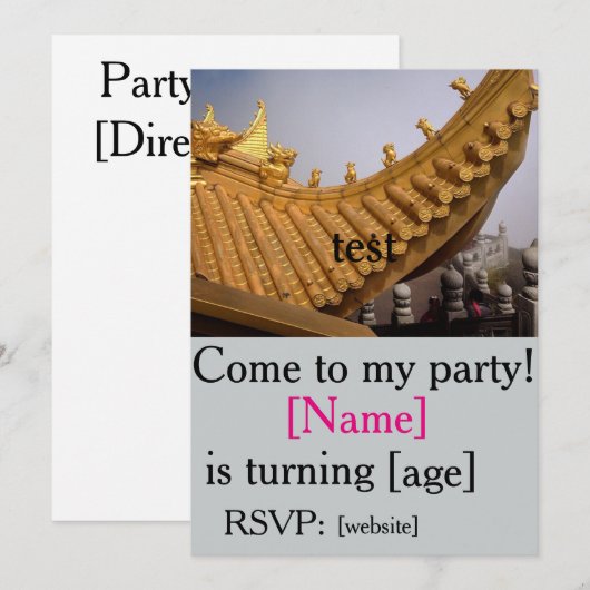 sjabloon van chacharas-uitnodigingen kaart (Voorkant / Achterkant)