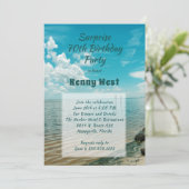 Sjabloon van de Birthday Party van het Man Lagoon Kaart (Staand voorkant)