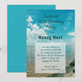Sjabloon van de Birthday Party van het Man Lagoon Kaart (Voorkant / Achterkant)