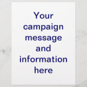 Sjabloon van de brochure politieke verkiezingscamp (Achterkant)