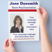 Sjabloon van de brochure politieke verkiezingscamp (Hand)