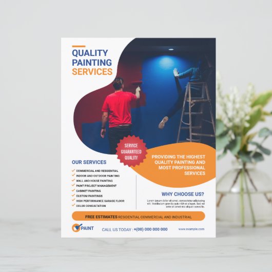 Sjabloon van de brochure voor het schilderen (Staand voorkant)