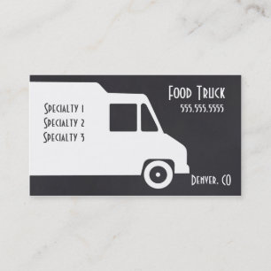 Sjabloon van de Business Card Food Truck Visitekaartje