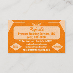 Sjabloon van de Business Card voor wassen en reini Visitekaartje