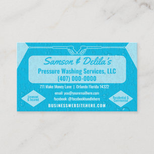 Sjabloon van de Business Card voor wassen en reini Visitekaartje