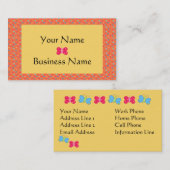 Sjabloon van de Butterfly-profielkaart Visitekaartje (Voorkant / Achterkant)