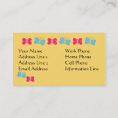 Sjabloon van de Butterfly-profielkaart Visitekaartje (Achterkant)