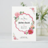 Sjabloon van de floal funeral Card Kaart (Staand voorkant)