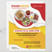 Sjabloon van de Food Drive Flyer (Voorkant / Achterkant)